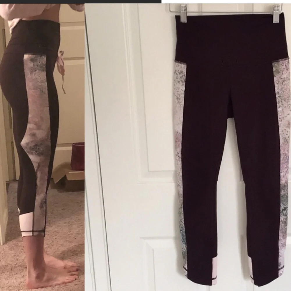 Lululemon plum high waist crop pants